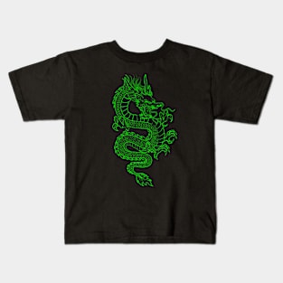 Green Asian Dragon Kids T-Shirt